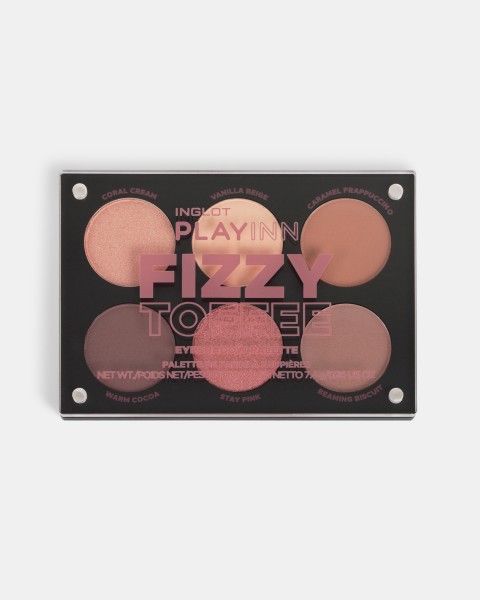 Bảng Phấn Mắt 6 Ô Màu Nâu Ánh Hồng Playinn Fizzy Toffee Eyeshadow Palette (7.4G) | Inglot Là Thương Hiệu Mỹ Phẩm Uy Tín Được Các Chuyên Gia Trang Điểm Hàng Đầu Thế Giới Tin Dùng