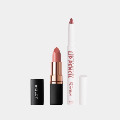Combo Son Kem Thỏi Vegan Dưỡng Môi Kiss Catcher Lipstick 907 + Son Bút Chì Kẻ Viền Môi & Son Môi Playinn Velvet Define Lip Pencil 64 | Inglot Là Thương Hiệu Mỹ Phẩm Uy Tín Được Các Chuyên Gia Trang Điểm Hàng Đầu Thế Giới Tin Dùng