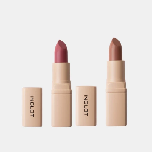 Combo 2 Son Kem Thỏi Mịn Lì, Mướt Nhẹ Môi Creamy Soft Lipstick 4.4G - Nâu Caramel 502 & Hồng Đỏ Berry 507