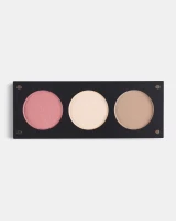 Bảng Phấn Má Hồng, Bắt Sáng, Tạo Khối Đa Chức Năng 3In1 Face Palette - Glowow