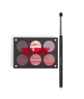 Bảng Phấn Mắt Tông Màu Hồng Xám Playinn Eye Shadow Palette Blurry Berry + Cọ Trang Điểm Mắt 8Ohp/S