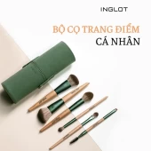 Bộ 6 Cọ Brush Tube Makeup Set (Green) & Ống Da Đựng Cọ Có Nắp