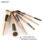 Bộ 6 Cọ Brush Tube Makeup Set (Green) & Ống Da Đựng Cọ Có Nắp