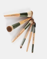 Bộ 6 Cọ Brush Tube Makeup Set (Green) & Ống Da Đựng Cọ Có Nắp