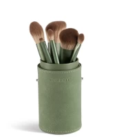 Bộ 6 Cọ Brush Tube Makeup Set (Green) & Ống Da Đựng Cọ Có Nắp