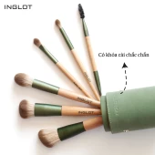 Bộ 6 Cọ Brush Tube Makeup Set (Green) & Ống Da Đựng Cọ Có Nắp