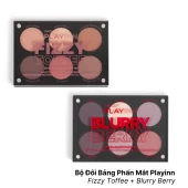 Bộ Đôi Bảng Phấn Mắt Playinn Fizzy Toffee + Blurry Berry