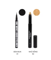 Combo 1 Bút Kẻ Mắt One Move + 1 Bút Sáp Outline Eye Pencil Màu Đen/Nhũ Đồng