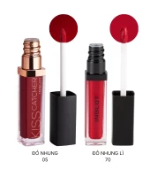 Combo 1 Son Kem Lì Hd Lip Tint Matte Đỏ Nhung Lì 70 + 1 Son Kem Kiss Catcher Đỏ Nhung 05