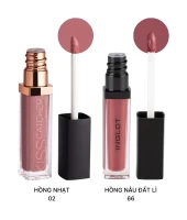 Combo 1 Son Kem Lì Hd Lip Tint Matte Hồng Nâu Đất Lì 66 + 1 Son Kem Kiss Catcher Hồng Nhạt 02