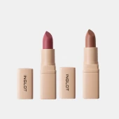 Combo 2 Son Kem Thỏi Mịn Lì, Mướt Nhẹ Môi Creamy Soft Lipstick 4.4G - Nâu Caramel 502 & Hồng Đỏ Berry 507