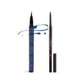 Combo Bút Kẻ Mắt Nước Thuần Chay One Move Liquid Xanh Denim & Chì Kẻ Mày Bền Màu Lâu Trôi So Fine Brow Pencil 02