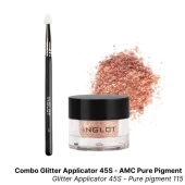 Combo Cọ Glitter Applicator 45S + 1 Nhũ Mắt Dạng Bột Eye Amc Pure Pigment Eye Shadow 115