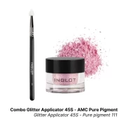 Combo Cọ Glitter Applicator 45S + 1 Nhũ Mắt Dạng Bột Eye Amc Pure Pigment Eye Shadow 118