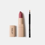 Combo Son Kem Thỏi Mịn Lì, Mướt Nhẹ Môi Creamy Soft Lipstick 4.4G - Hồng Đỏ Berry 507 + Cọ Môi 43S