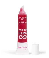 Combo Son Dưỡng Bóng Vegan Dạng Tuýp Playinn Go With Glow Lip Gloss Raspberry 25/Strawberry 27