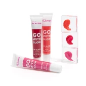 Combo Son Dưỡng Bóng Vegan Dạng Tuýp Playinn Go With Glow Lip Gloss Raspberry 25/Watermelon 26