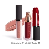 Combo Son Kem Nước Kiss Catcher Mellow Late 01/Red Of Desire 05